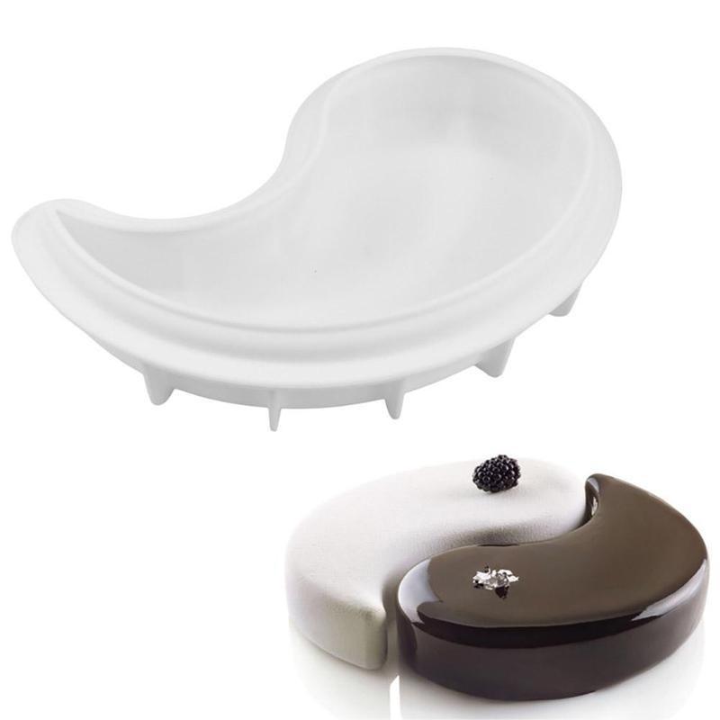 Белая силиконовая форма для выпечки французских десертов, силиконовая форма для выпечки мусса в форме сердца и круга