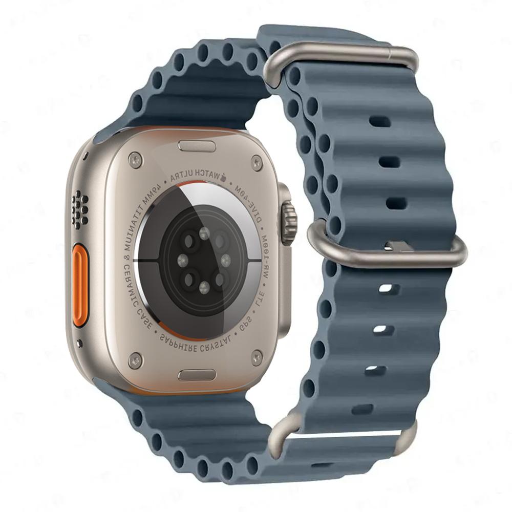 Ocean Strap for apple watch Band 49mm 44mm 40mm 45mm 41mm 46mm silicone bracelet correa iWatch series 7 6 5 3 se 8 9 10 ultra 2