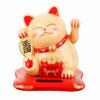 Solar Powered Fortune Cat Figurine Waving Wealth Waving Hand Cat Ornaments  for Home, Office