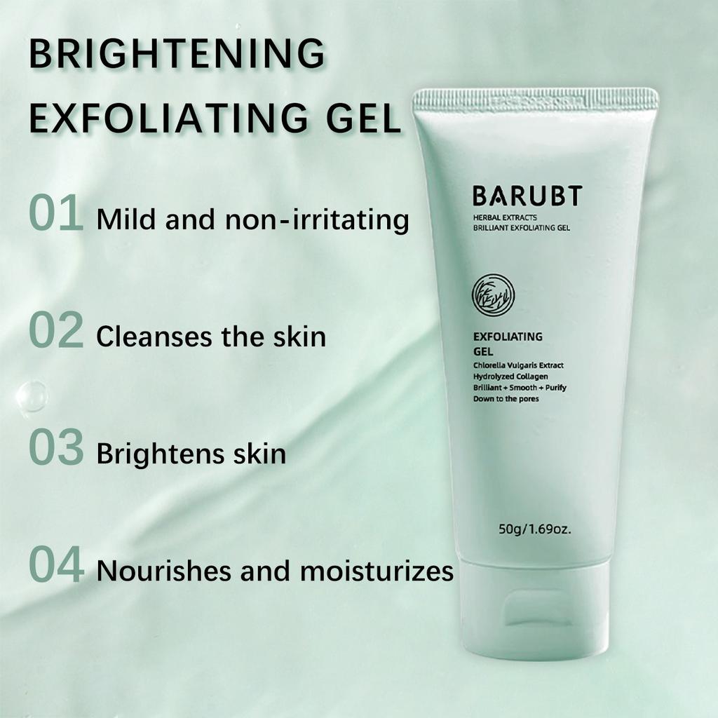 Травяной эксфолиатор, глубокое мягкое очищение кожи, отшелушивающий увлажняющий осветляющий гель 50 г