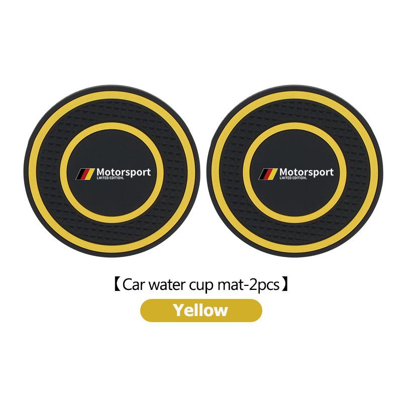 For BMW 2pcs Car Silicone Coaster Water Cup Anti-slip Pad Accessories X1 X3 X5 E39 E46 E90 F20 E60 F30 E36 F10 E87 E70 E91
