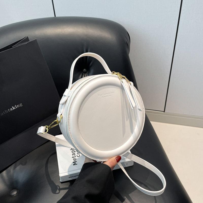 Нишевая женская круглая сумочка в ретро-стиле Гонконга - Мода ранней весны 2025, Универсальная сумка через плечо