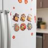 Rotatable 3D Refrigerator Magnets Cartoon Refrigerator Decorative Magnet  New Year Decoration