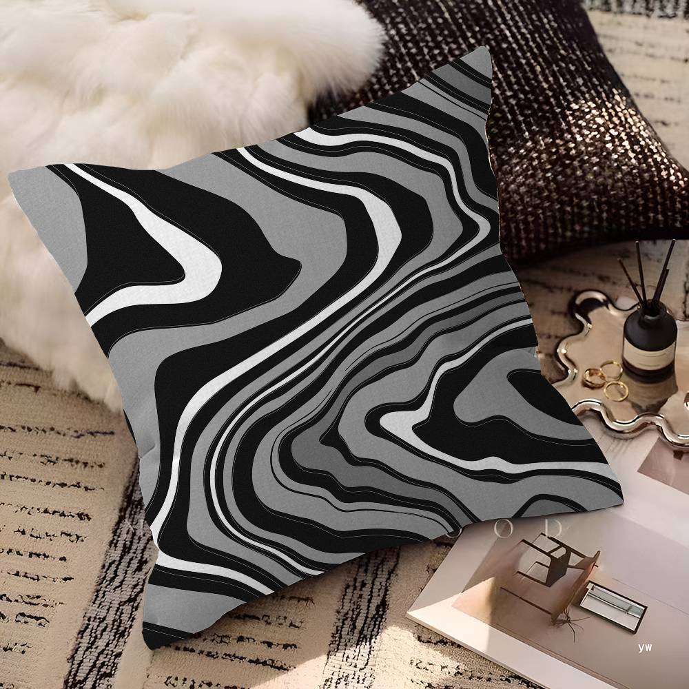 Strata Liquid Pillowcases Home Bedding Decorative Pillow Cover Wedding Super Soft Pillow Case