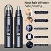 USB Rechargeable Electric Nose Hair Trimmer with LED Display-Painless Facial Hair Removal Device Type-C Charging