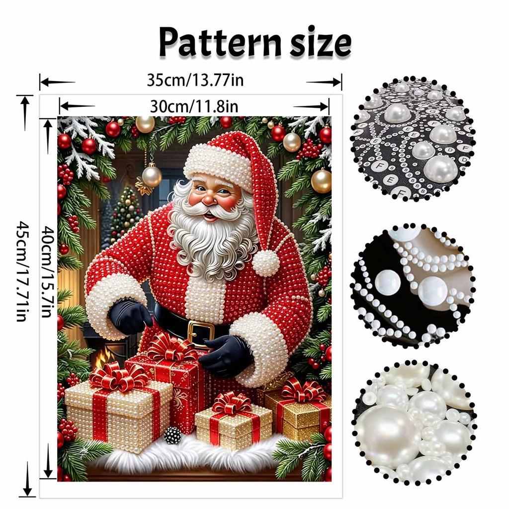 Christmas Pearl Painting Kit Handmade DIY Santa Claus Gift Box Home Decoration Painting