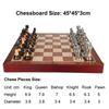 High Quality Luxury Metal Chess Figures 45*45*3Cm New Wooden Chess Set Chessboard Games Folding Alloy Home Chess Decorations Set