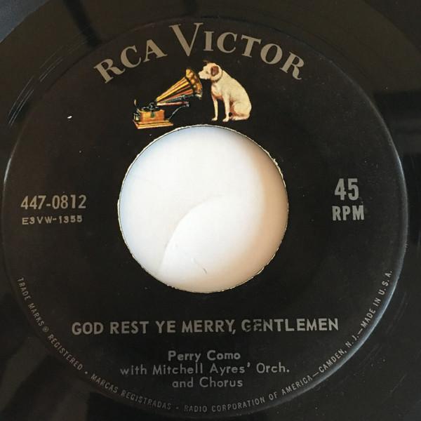 7inch Record PERRY COMO God Rest Ye Merry Gentlemen Ther 4470812 RCA VICTOR US Pop Used