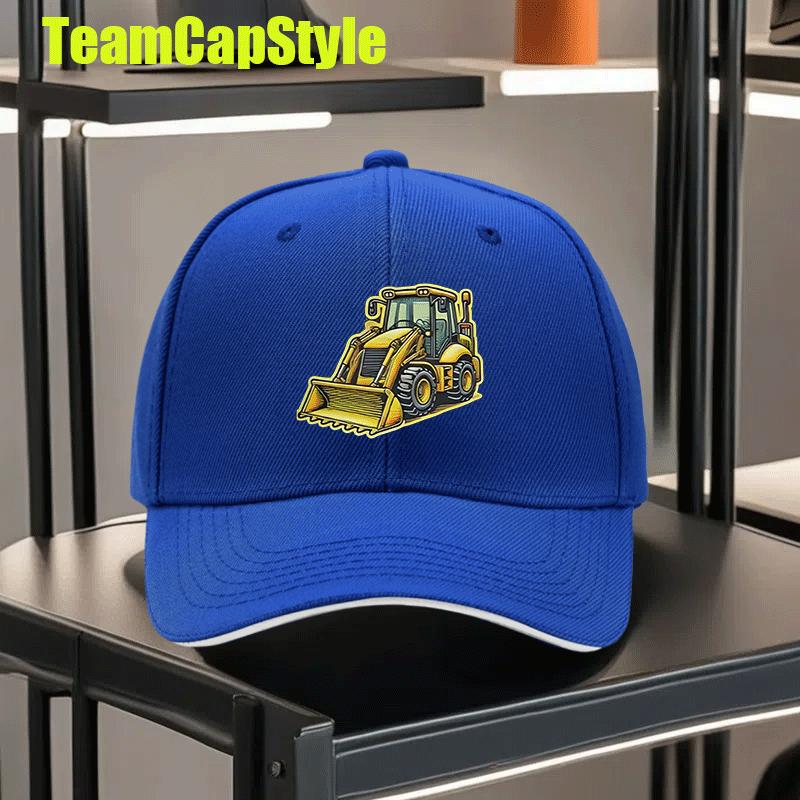 Экскаватор-погрузчик Строительная техника Бейсболка Полиэстер Регулируемая Уличная Унисекс Взрослая Кепка