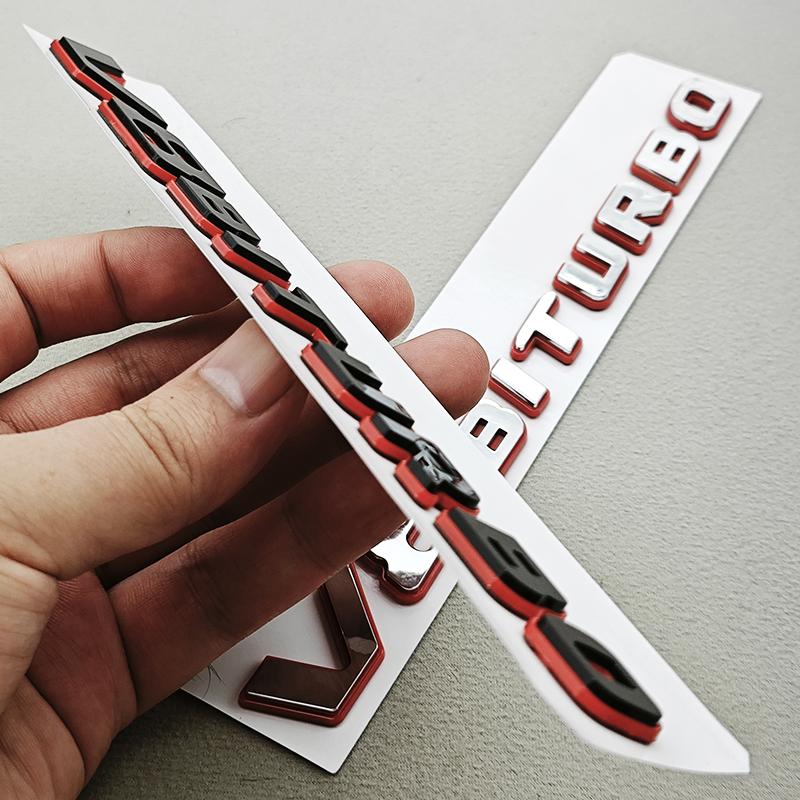 Chrome V8 BITURBO 3D ABS Fender Badge Side Emblem Decal Fit Mercedes Benz AMG C63 E63 G63 G500 Car Styling Sticker PQ7
