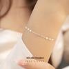 Banyan Tree S925 Silver Heart Sequin Bracelet for Women - High-End, Trendy Jewelry