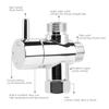 Diversion Valve Tap Anti-scratch Shower Head Diverter Valve Corrosion Resistant 3-Way Shower Arm Diverter for Fixed Spray Head