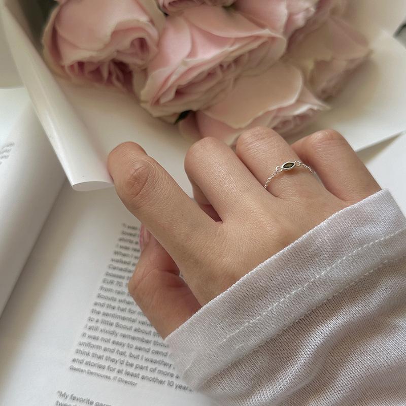 VENTFILLE Кольцо с цепочкой из меди и цветным цирконом для женщин и девушек Подарок Дизайн Универсальное Ins Украшения Дропшиппинг