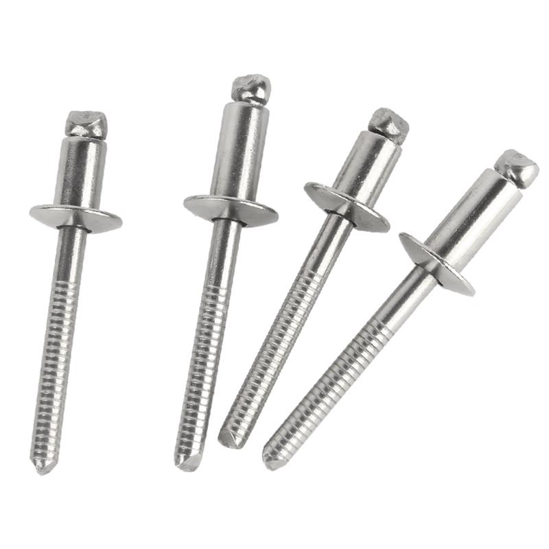 GUWANJI 304 Stainless Steel Open-End Flat Head Blind Rivets