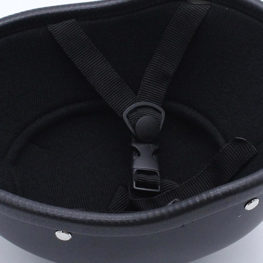 Open Face Helmet Novelty Helmet Motorbike Scooter Half Helmet for Men Women Ultra-Thin Beanie Hat German Style Skull Cap