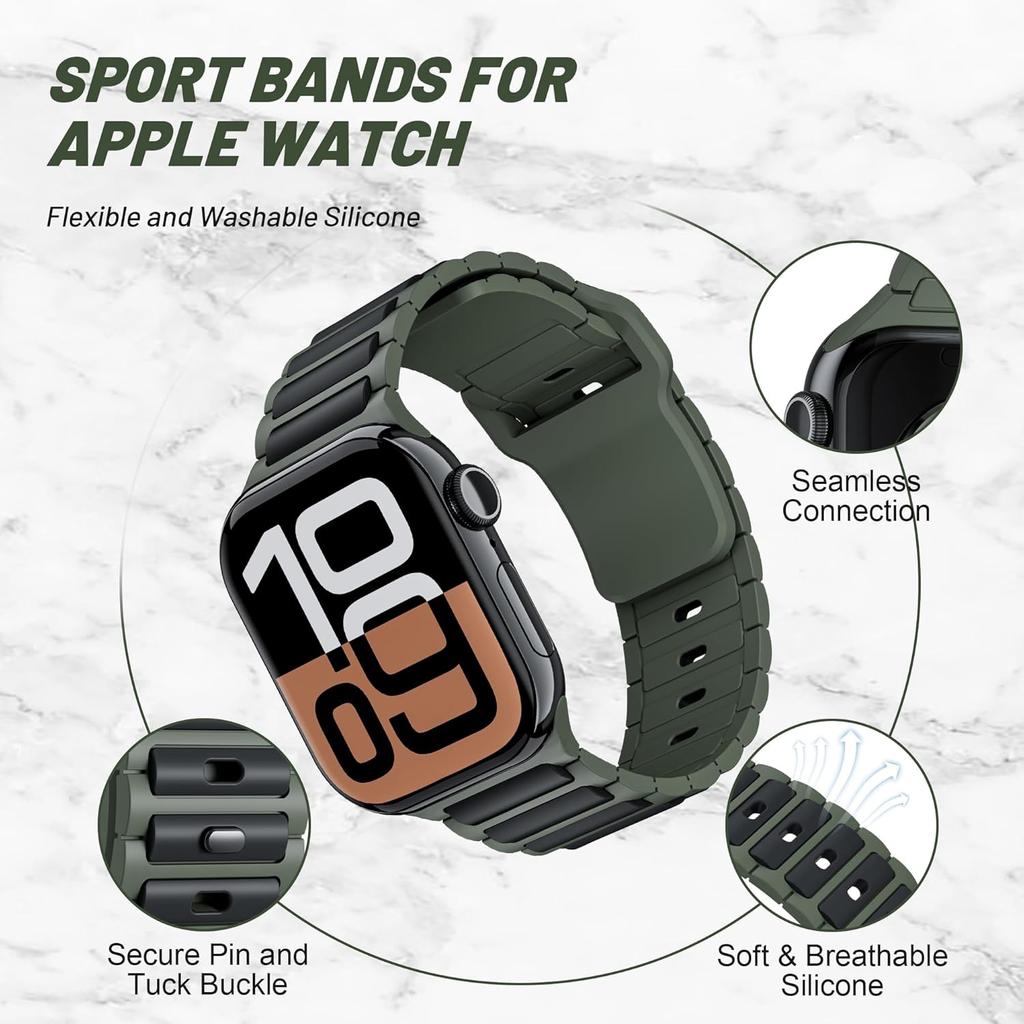 Спортивные ремешки для Apple Watch Ultra 2 Ремешок 49мм 45мм 46мм 44мм 42мм 40 41мм браслет на запястье correa IWatch Серии 10 SE 9 8 7 6 5 4