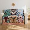sofa towel cover cotton yarn winter festival atmosphere decorative cloth cover blanket anti-cat scratch sofa cushion