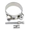 New 304 Stainless Steel Hose Clamps T Bolt Powerful Tube Clamps Exhaust Air Sealing