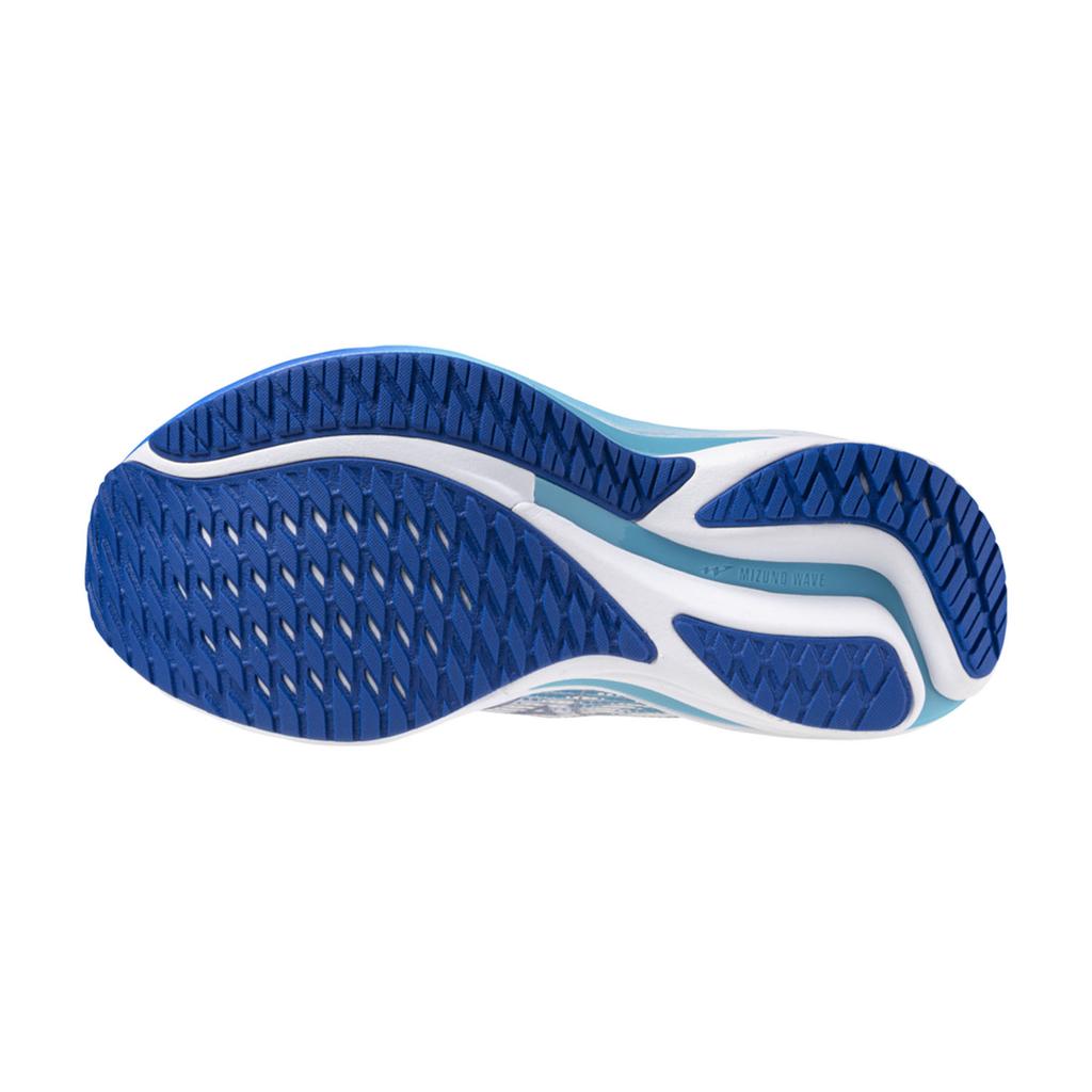 Mizuno Wave Rider 28 Удобные Универсальные Нескользящие Прочные Дышащие Низкие Кроссовки Женские кроссовки Белые Синие J1GD240321