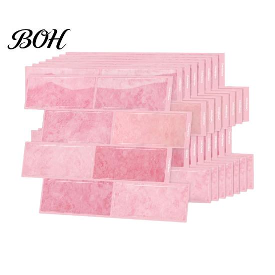 Self Adhesive Mosaic Wall Decor 8PCS Faux Brick Stickers, Waterproof Decals, Moisture-proof Easy Heat Resistant Covering Peel And Stick Tile Stickers