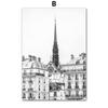 Paris Tower City Landscape Black White Vintage Wall Art Canvas Painting Nordic Posters And Prints Wall Picture Living Room Decor