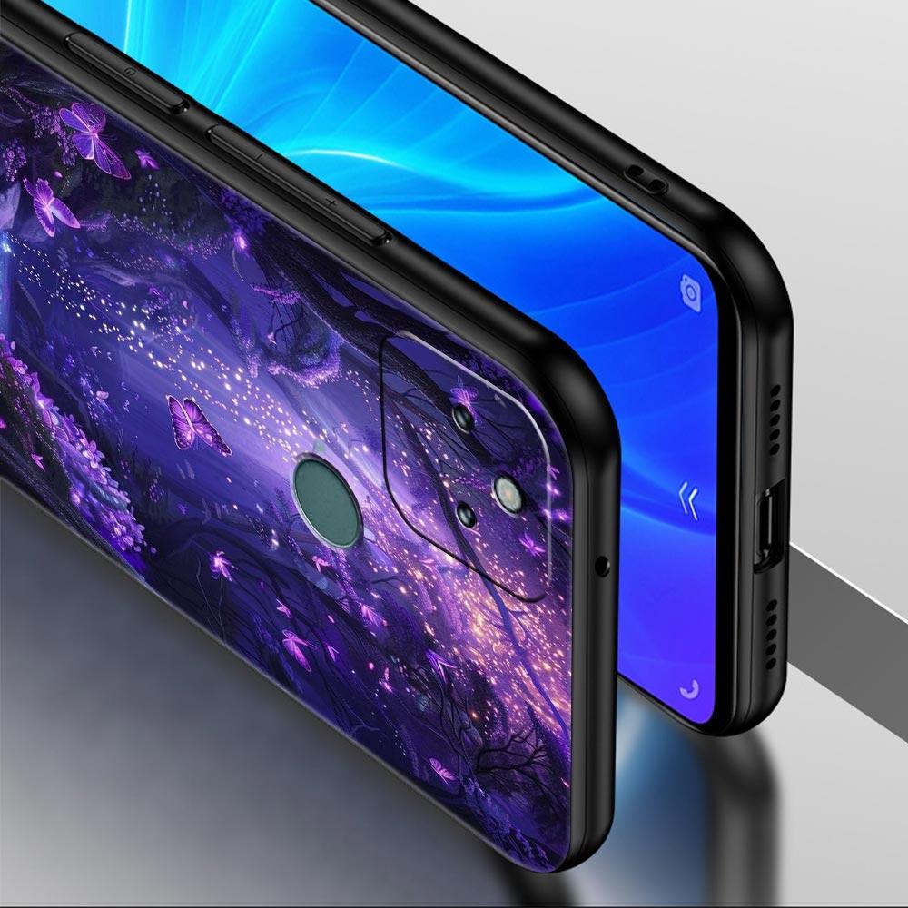 Art Purple Butterfly Phone Case Cover for Google Pixel 10 9 8 7 6 9A 8A 7A 6A Pro Shockproof Soft TPU 10 Pro XL Shell Fundas Bag