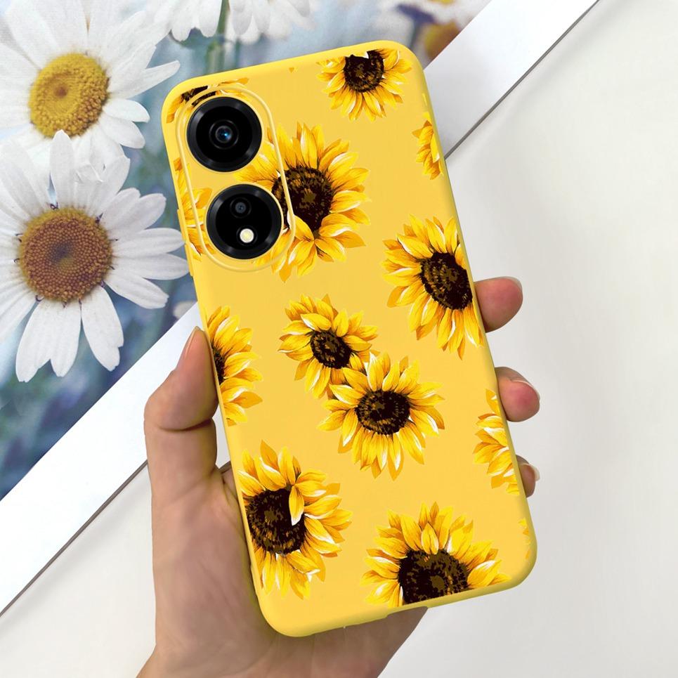 Женский модный девичий чехол для телефона для Honor X5 Plus HonorX5 Coque Funda Цветочный узор Мягкий силикон Funda Huawei Honor X5 Coques