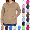 Women's  Casual Large Sized Long Sleeved Hooded Solid Color Sweatshirt