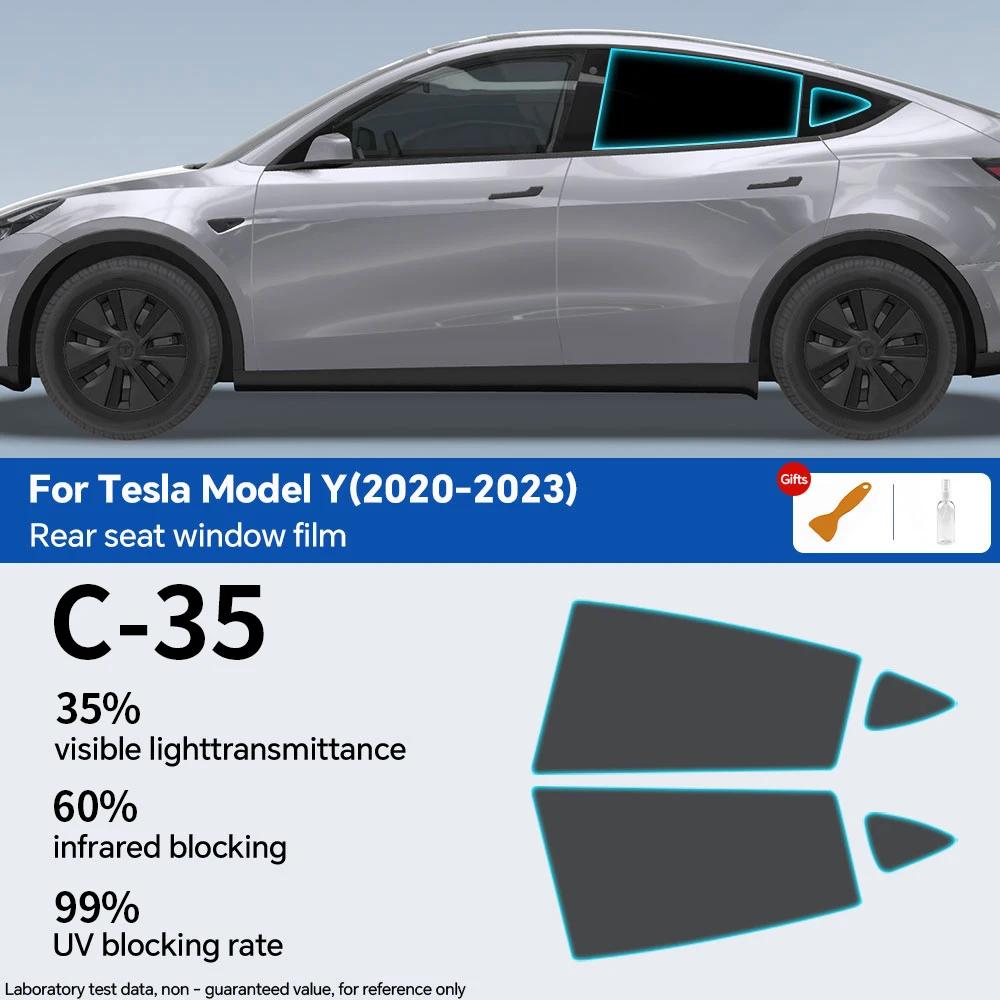 Pre-Cut Window Tint Film for Tesla Model Y 2020-2024 Ceramic Solar UV Protection Auto Sticker