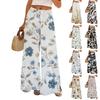 Women's Printed Wide Leg Pants With Pockets High Waist Drawstring Loose Casual Pants