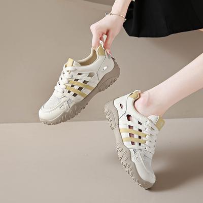 CRLAYDK Женские летние туфли с вырезами, для ходьбы, на шнуровке, для активного отдыха, кроссовки для хайкинга, повседневные, дышащая сетка, спортивные, теннисные для леди