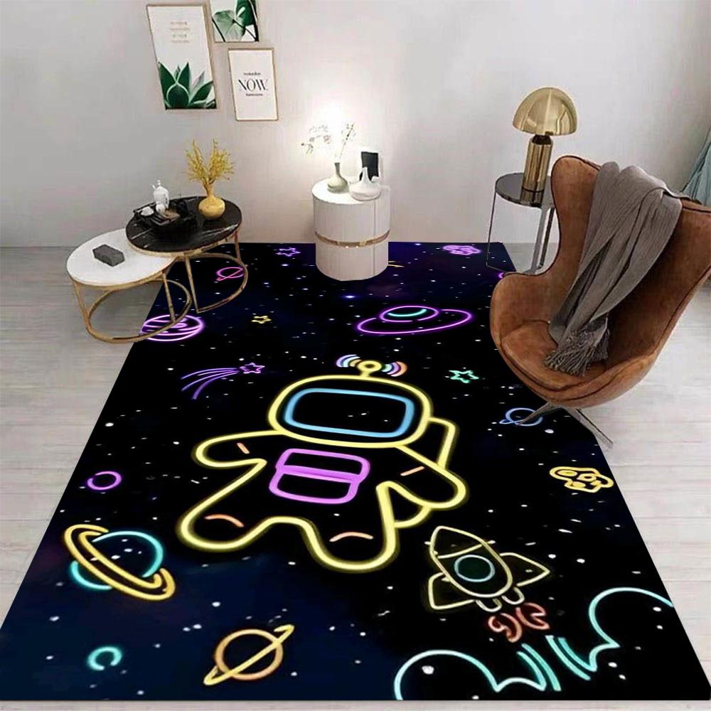 Space Planet Carpet Starry Sky Carpets for Living Room Decor Illusion Sofa Rugs Home Bedroom Nonslip Area Floor Mat Kid Play Mat