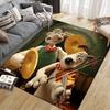 Wallace and Gromit Flannel Pattern Square Carpet,Area Rug,Carpet Rug for Living Room Bedroom Sofa Playroom Decor,Non-slip Floor Mat