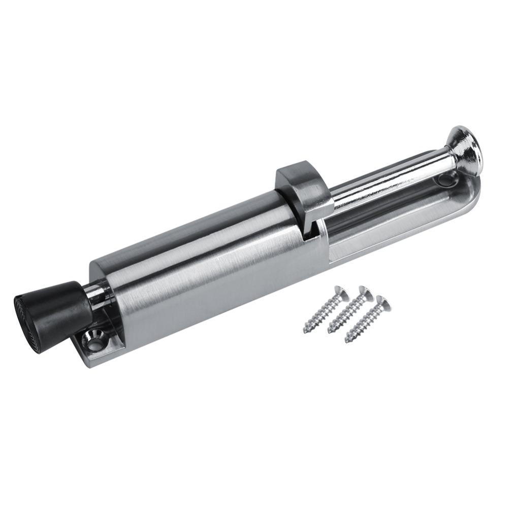 Non-Slip Rubber Tip Spring Loaded Door Stopper Zinc Alloy Adjustable Door Stop Kickdown Door Stop