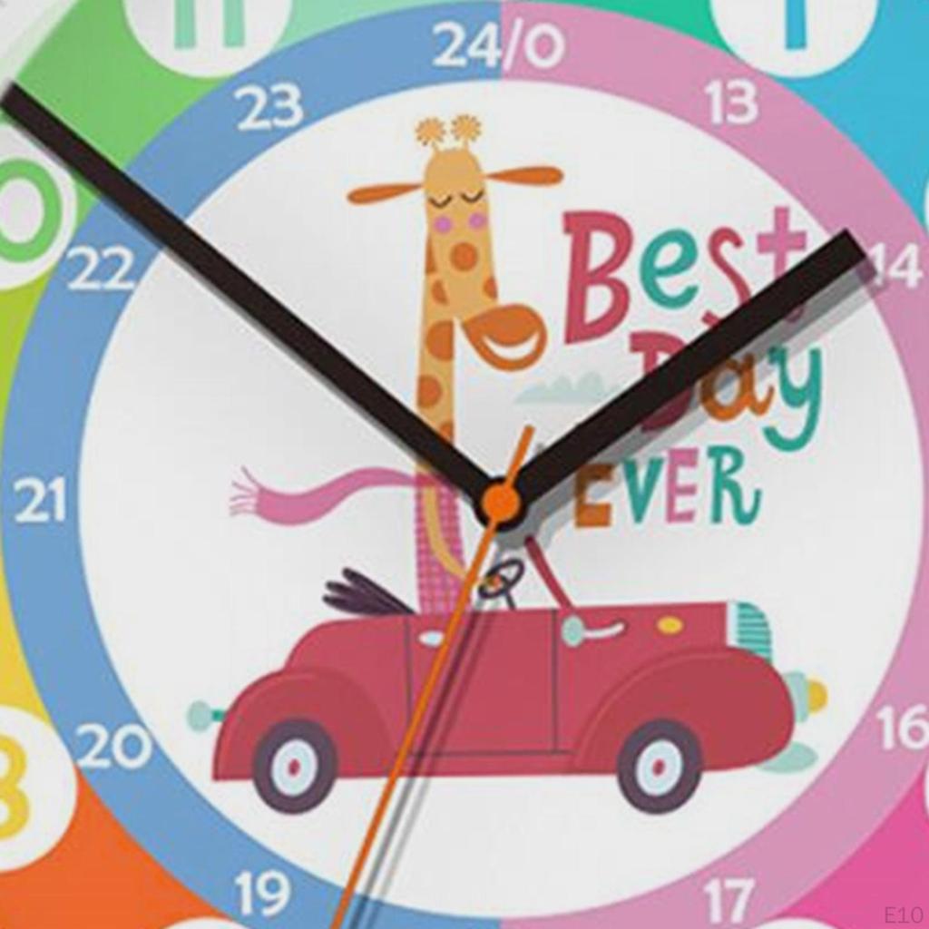 10 Inch Analog for Kids Non Ticking Teaching Clock Educational Tool Learning Bedroom