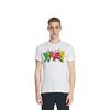 Uniqlo X Kaws Серия Коллабораций Круглый Вырез Прямой Крой Повседневная Футболка с Коротким Рукавом Унисекс Топы Белый 178177