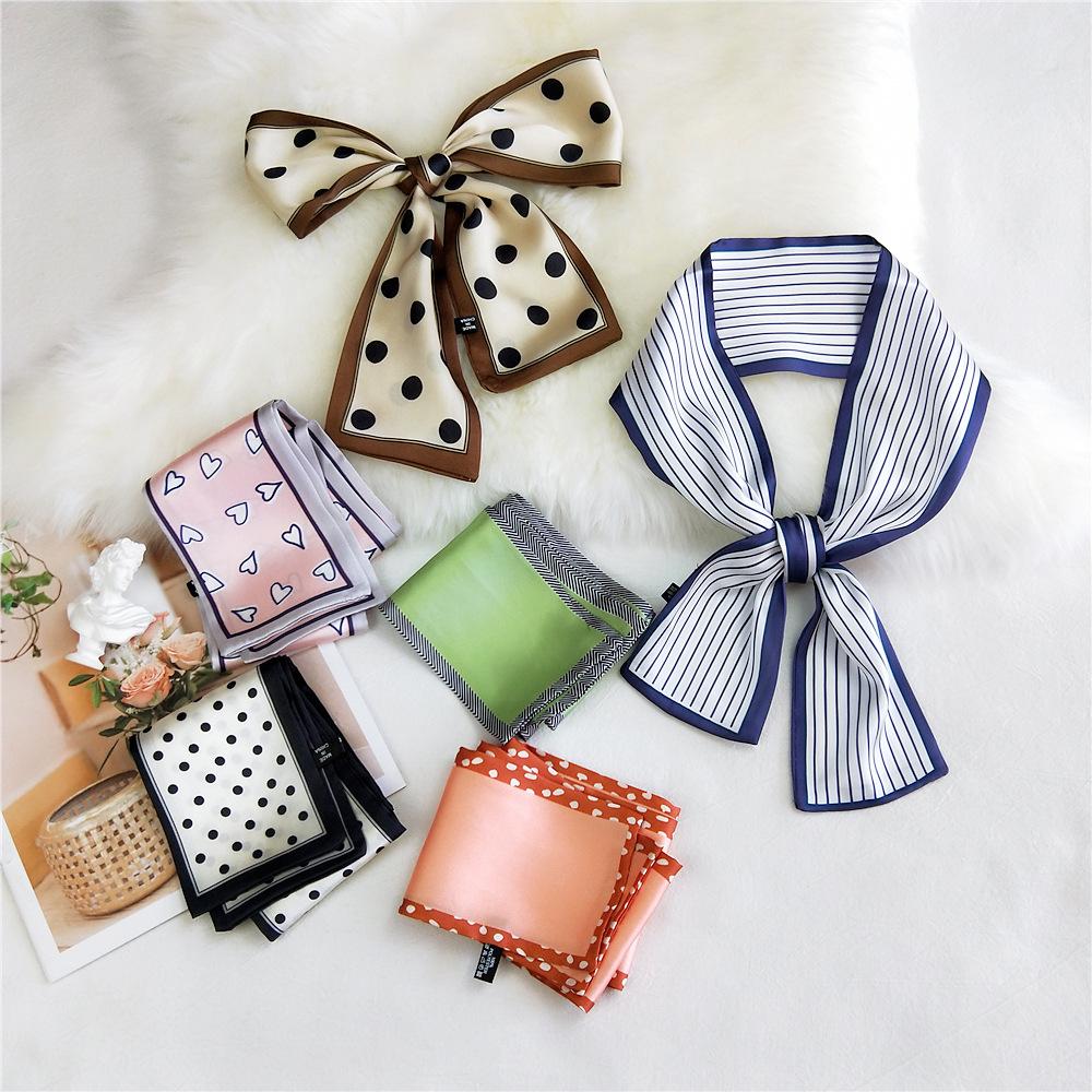 Pingjiao New Style Spring And Autumn Professional Decoration Versatile Small Silk Scarf Women'S Scarf Narrow Long Hair Strap Tie Bag Belt
