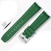 FKM Fluororubber Rubber Watch Strap 21mm Waterproof Silicone Wristband For Submariner DEEPSEA Oysterflex Rolex Watchband Band