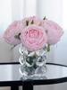 6 головок/связка искусственных цветов увлажняющая роза настоящий прикосновение свадебный букет роз свадебный цветочный праздничный стол домашний декор букет