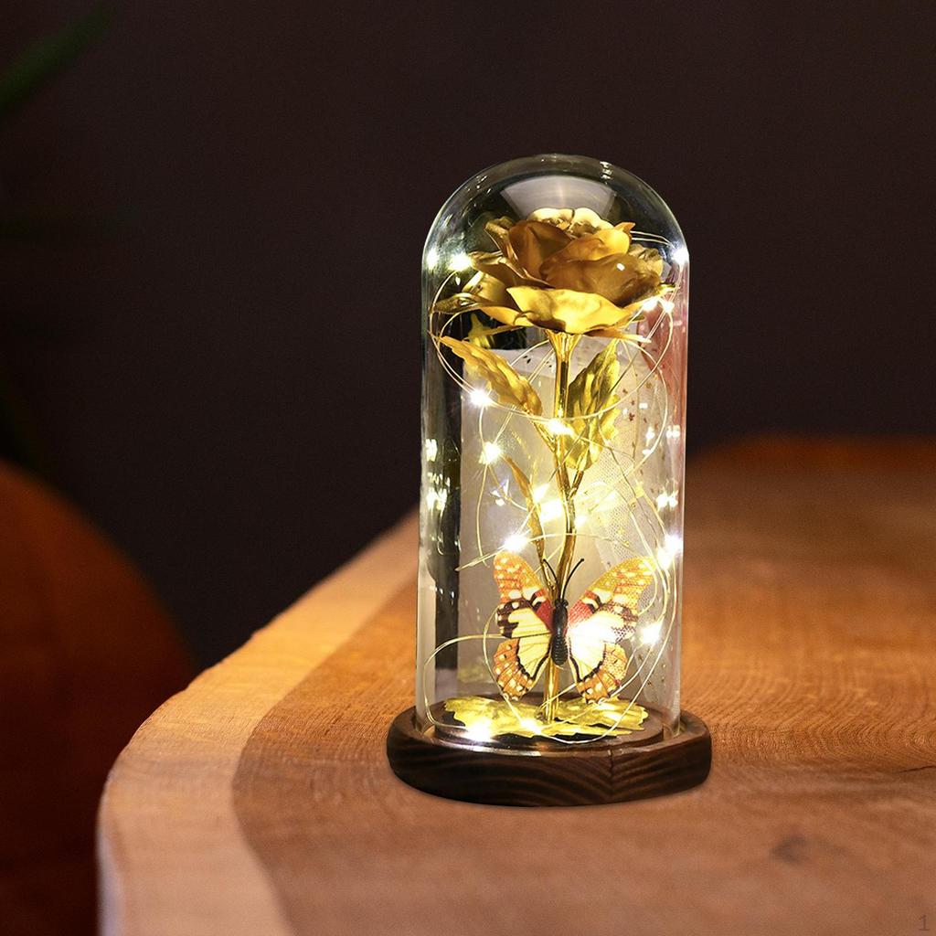 Хрустальный подарок в виде розы, украшение стола, ночник, подарки на день рождения, подарки для женщин