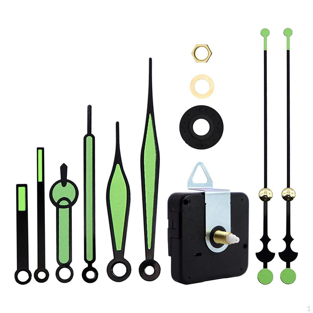 Silent Clock Movement, Non Ticking Sweep Quartz Movement Repair Parts Replacement with Hands