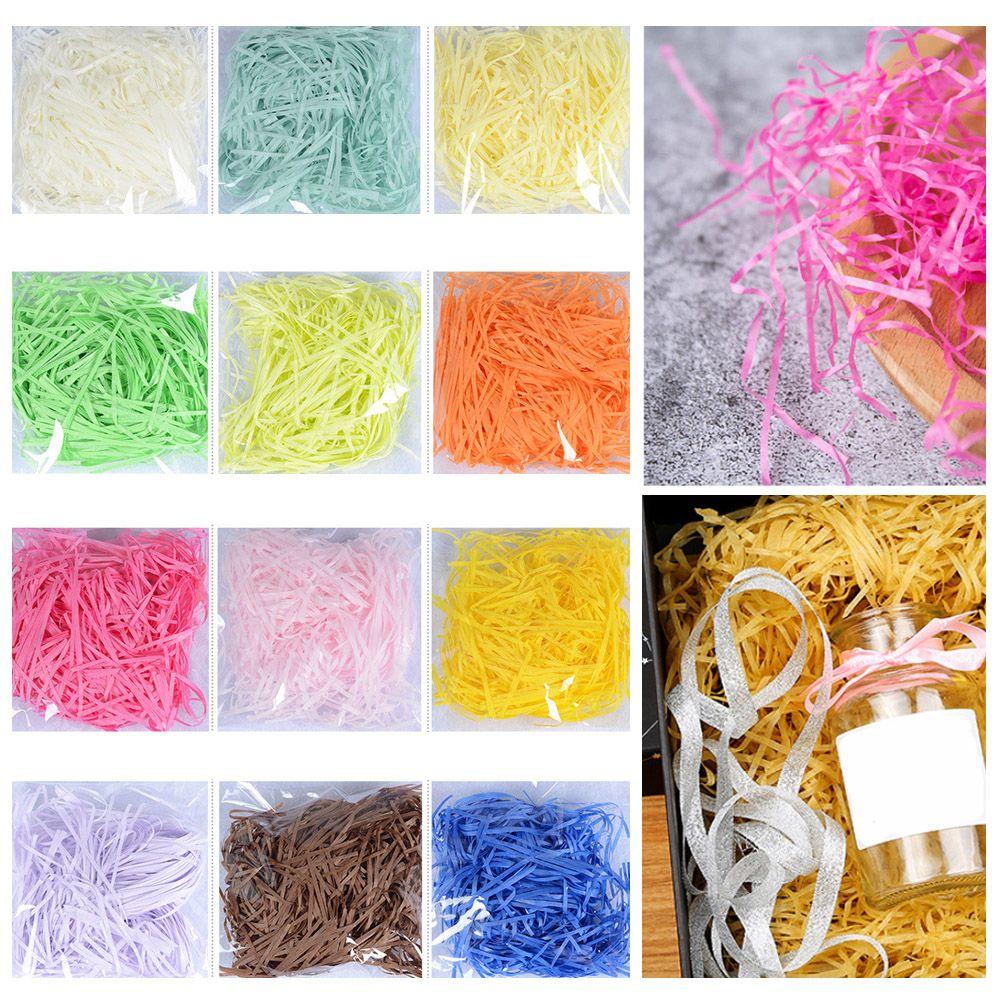 Аксессуары для упаковки Украшения для вечеринок Измельченная бумага из рафии Наполнитель для подарочных коробок Упаковочные материалы