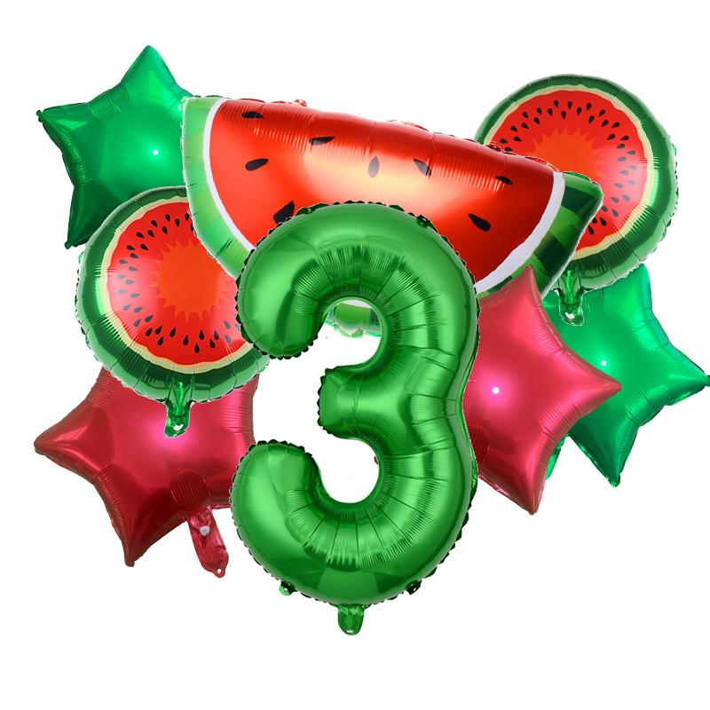 Summer Fruit Themed Aluminum Film Balloon Watermelon Birthday Balloon Party Atmosphere Decoration