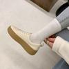 Korean Version Thick Bottom Little White Shoes 2024 New Fashion Casual Simple All-match Flat Bottom Shoes for Women Autumntime