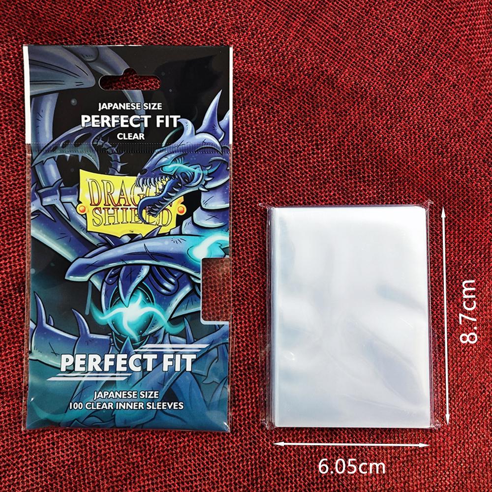 100PCS/LOT Dragon Shield Transparent Card Sleeves Japanese/Standard Size Perfect Fit TCG Cards Protectors