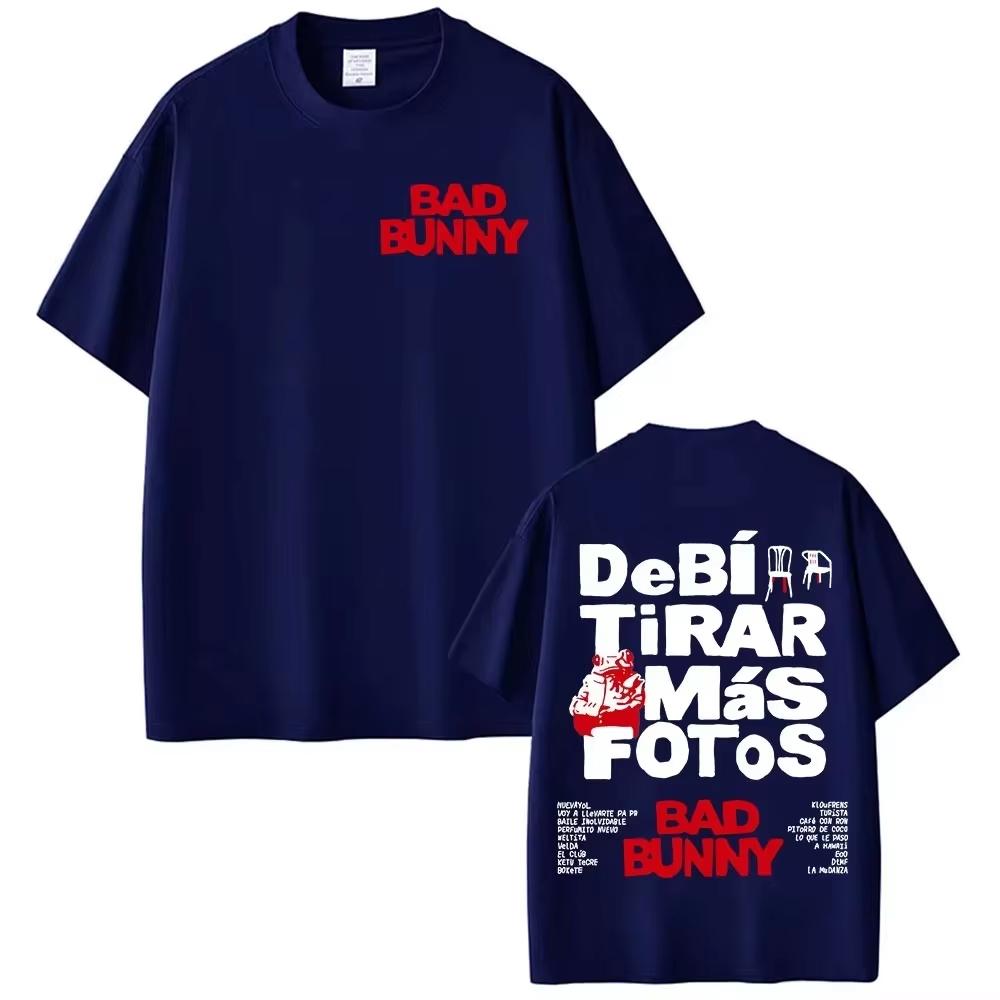 Bad Bunny Tour 2026 Debi Tirar Mas Fotos DTMF Merch TShirts Unisex Fashion Pop Music Fans Gift Short Sleeve Tops Y2K Streetwear
