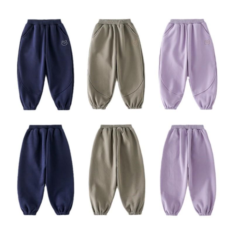 Cotton Hall Kids' Plus Velvet Winter Pants, Autumn/Winter Sports Pants for Boys and Girls