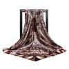 Fashion Hijab Scarf For Women Print Silk Satin Hair Scarfs Kerchief 90*90cm Square Neckerchief Headband Scarves For Ladies