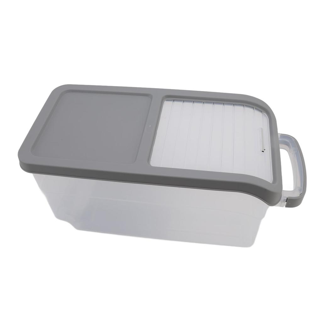10KG Transparent Rice Storage Box Rice Dispenser Container Slide Cover Grain Storage Bucket with