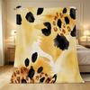 Flannel Throw Blanket, Leopard Print Soft Skin-Friendly Warm Blanket with Edge Binding, Cozy Home Decor for Sofa Napping, Christmas & Halloween
